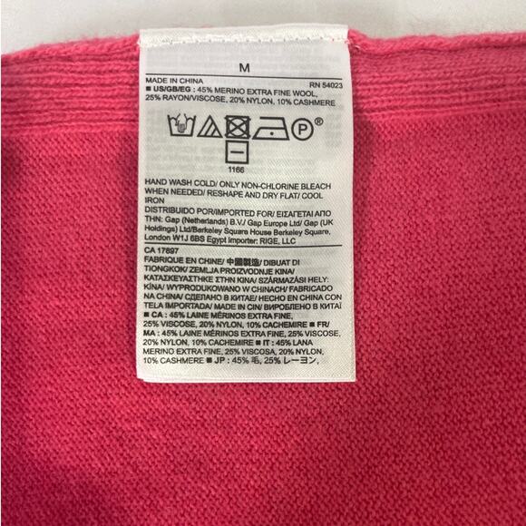 Banana Republic Alpaca Wool Crewneck Sweater Pink NWT Size M Fine Italian Yarn - Picture 4 of 6